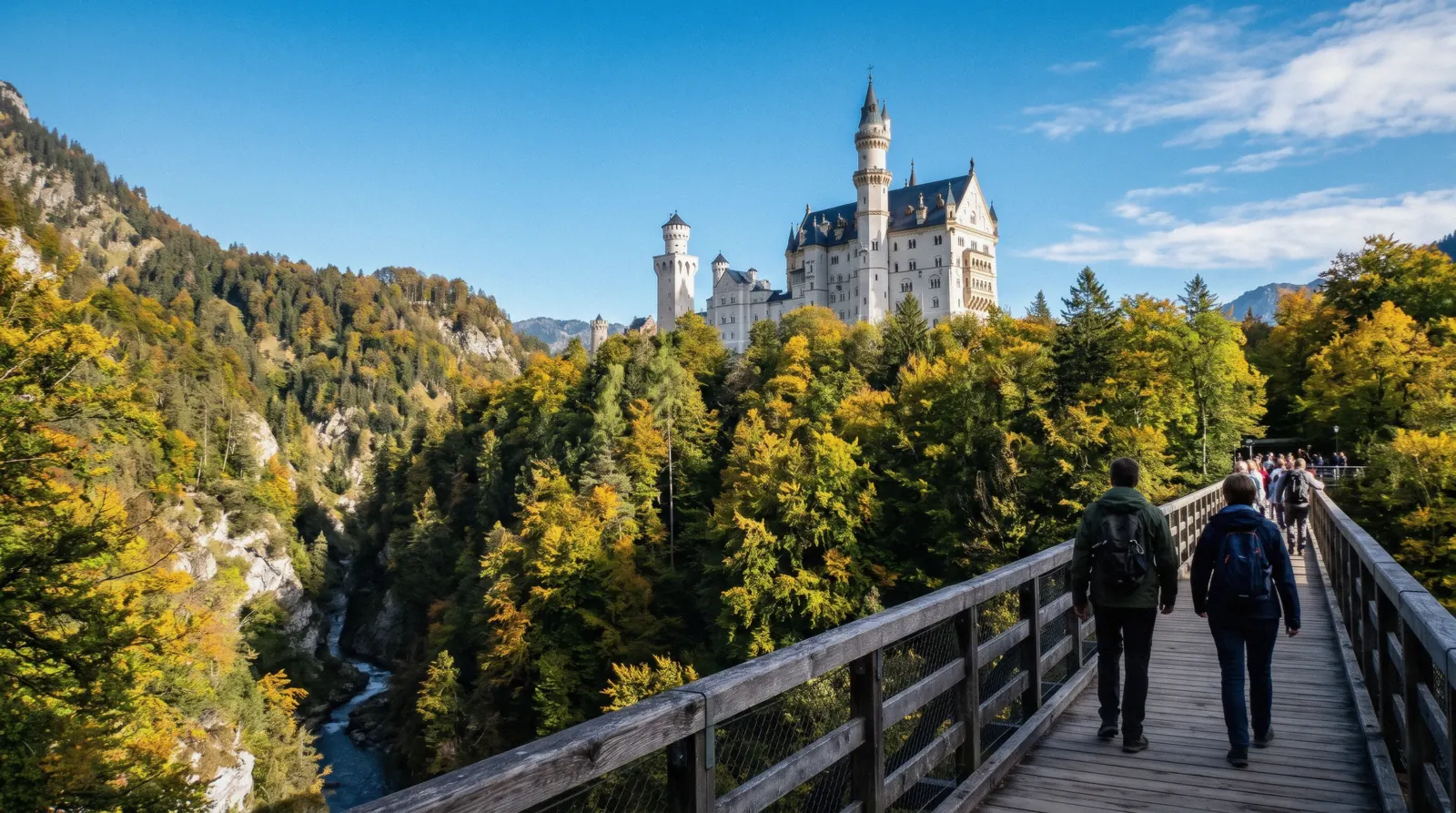 The white castle above the Pöllat gorge, castle tours in Europe