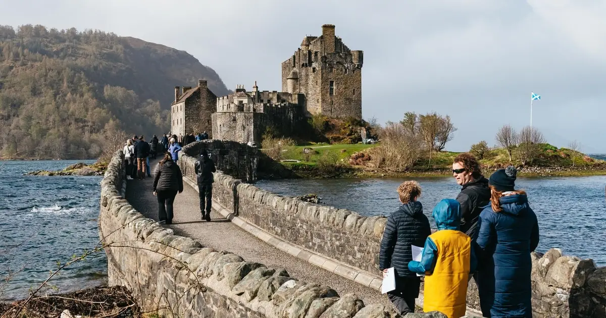 From Inverness along Loch Ness to Eilean Donan and on to the Isle of Skye, with a driver-guide, on a tour of Eilean Donan Castle, castle tours in Europe