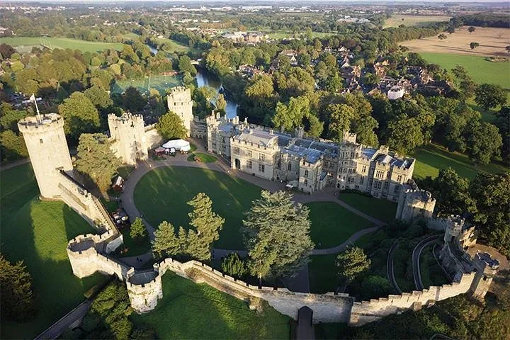 One day at Warwick Castle with its live shows, for travellers already in the Midlands, on a tour of Warwick Castle, castle tours in Europe