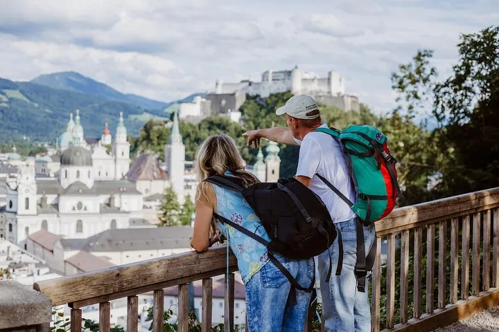 A guided day trip by rail from Munich to Salzburg's old town below the fortress, on a tour of Hohensalzburg Fortress, castle tours in Europe