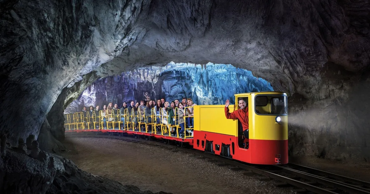 A guided half day from Ljubljana with skip-the-line entry to Postojna Cave and Predjama Castle, on a tour of Predjama Castle, castle tours in Europe